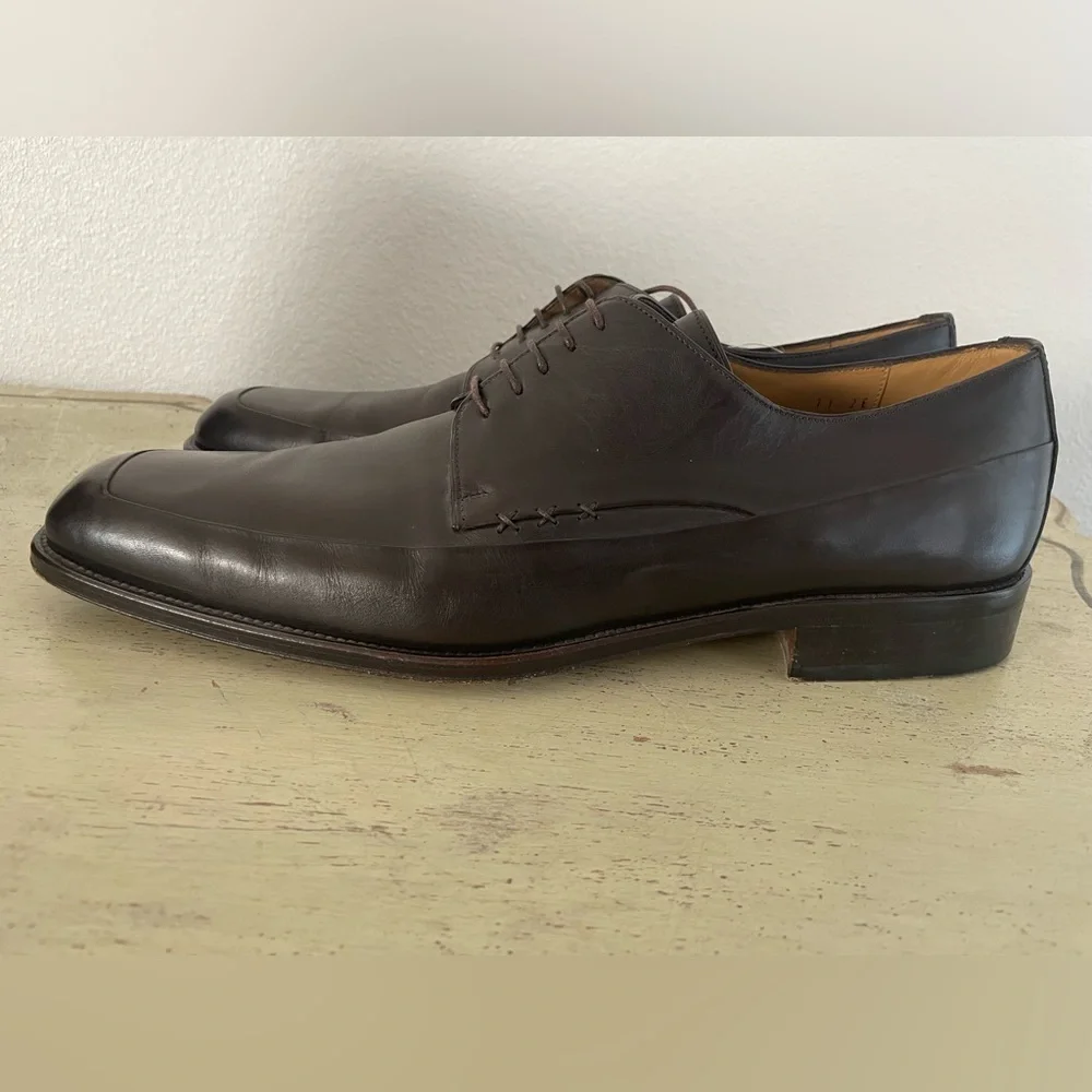 Porsche Design Made in Italy Leather Square Toe Derby in Chocolate Size 11 2 E